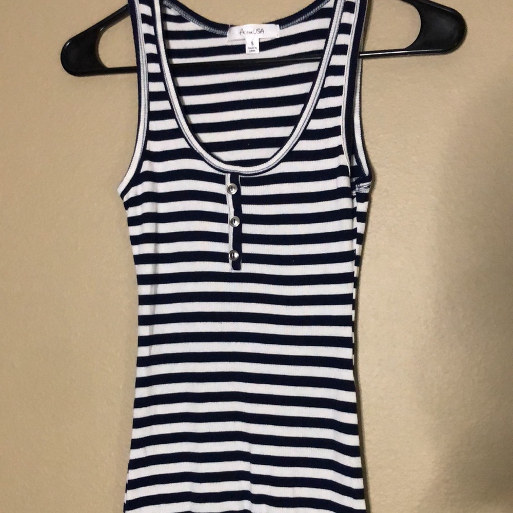 Blue and white striped tank dress or a tank top ( see pics)